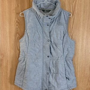 The North Face Soft Gray Quilted Puffer Vest